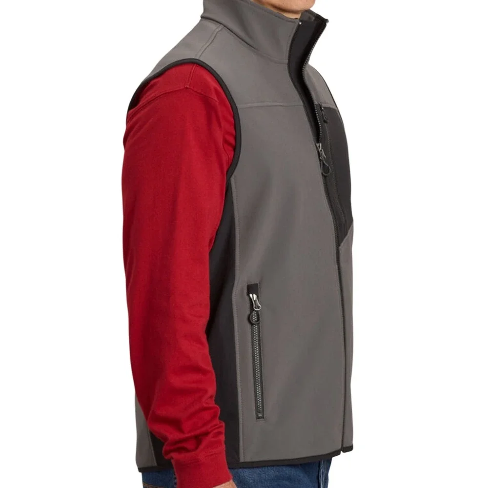 Duluth Trading Windfront Vest Softshell Full Zip Pockets Gray Black Outdoors 3XL